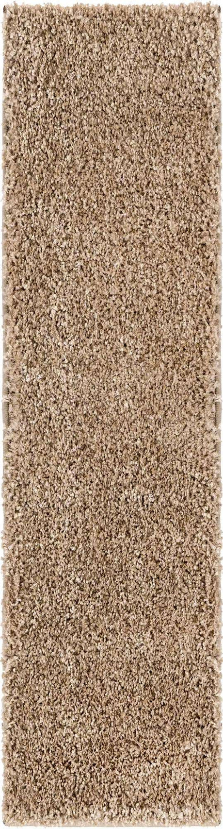Khaki 2' 7 x 10' Soft Solid Shag Runner Area Rug Thick Soft Touch Fluffy & Plush Shaggy Pile
