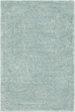 Sage Green 4' 1 x 6' 1 Soft Solid Shag Rectangle Area Rug Thick Soft Touch Fluffy & Plush Shaggy Pile
