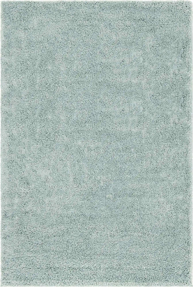 Sage Green 4' 1 x 6' 1 Soft Solid Shag Rectangle Area Rug Thick Soft Touch Fluffy & Plush Shaggy Pile