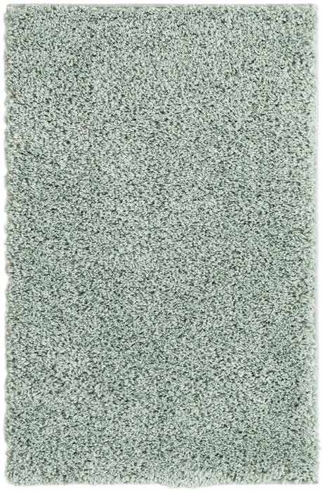 Sage Green 2' x 3' 1 Soft Solid Shag Rectangle Area Rug Thick Soft Touch Fluffy & Plush Shaggy Pile