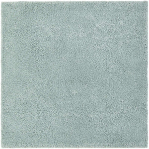 Sage Green 8' x 8' Soft Solid Shag Square Area Rug Thick Soft Touch Fluffy & Plush Shaggy Pile
