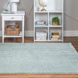 Sage Green 4' 1 x 4' 1 Soft Solid Shag Square Area Rug Thick Soft Touch Fluffy & Plush Shaggy Pile