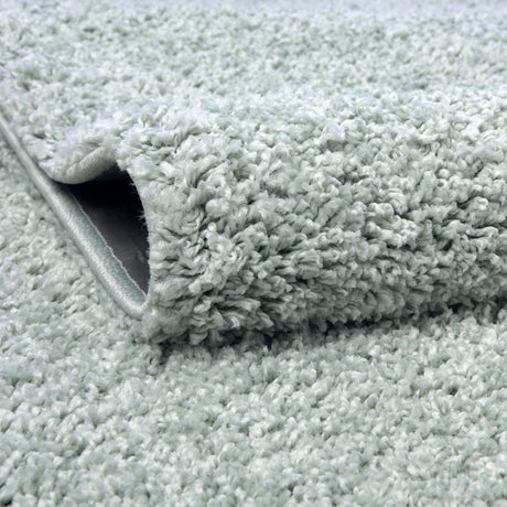 Sage Green 5' 1 x 5' 1 Soft Solid Shag Square Area Rug Thick Soft Touch Fluffy & Plush Shaggy Pile 100% Polypropylene Minimalist Carpet for Modern Home Interiors for Sale at Rug Engine