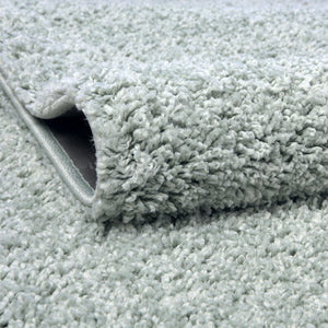 Sage Green 4' 1 x 4' 1 Soft Solid Shag Square Area Rug Thick Soft Touch Fluffy & Plush Shaggy Pile