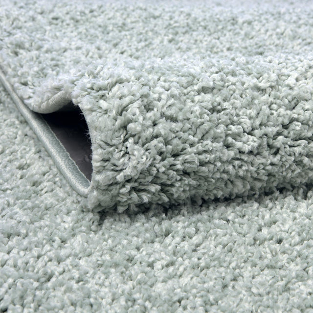 Sage Green 4' 1 x 4' 1 Soft Solid Shag Square Area Rug Thick Soft Touch Fluffy & Plush Shaggy Pile