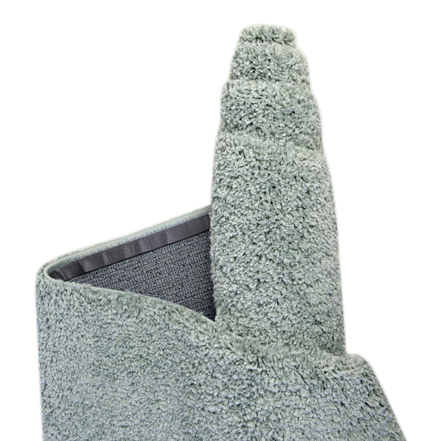Sage Green 4' 1 x 4' 1 Soft Solid Shag Square Area Rug Thick Soft Touch Fluffy & Plush Shaggy Pile