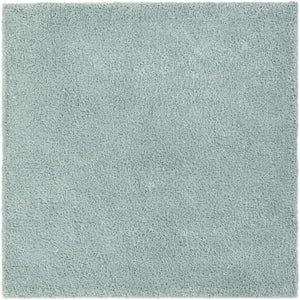 Sage Green 5' 1 x 5' 1 Soft Solid Shag Square Area Rug Thick Soft Touch Fluffy & Plush Shaggy Pile