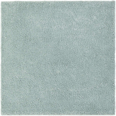 Sage Green 5' 1 x 5' 1 Soft Solid Shag Square Area Rug Thick Soft Touch Fluffy & Plush Shaggy Pile