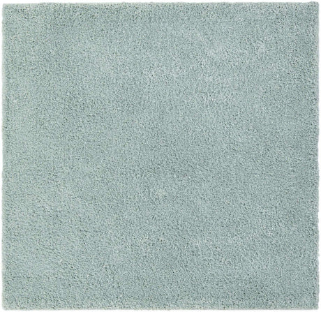 Sage Green 4' 1 x 4' 1 Soft Solid Shag Square Area Rug Thick Soft Touch Fluffy & Plush Shaggy Pile