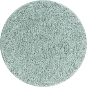 Sage Green 8' x 8' Soft Solid Shag Round Area Rug Thick Soft Touch Fluffy & Plush Shaggy Pile