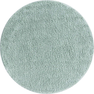 Sage Green 3' 3 x 3' 3 Soft Solid Shag Round Area Rug Thick Soft Touch Fluffy & Plush Shaggy Pile