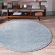 Sage Green 6' 1 x 6' 1 Soft Solid Shag Round Area Rug Thick Soft Touch Fluffy & Plush Shaggy Pile 100% Polypropylene Minimalist Carpet for Modern Home Interiors for Sale at Rug Engine