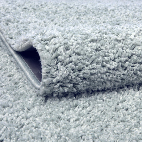 Sage Green 6' 1 x 6' 1 Soft Solid Shag Round Area Rug Thick Soft Touch Fluffy & Plush Shaggy Pile 100% Polypropylene Minimalist Carpet for Modern Home Interiors for Sale at Rug Engine