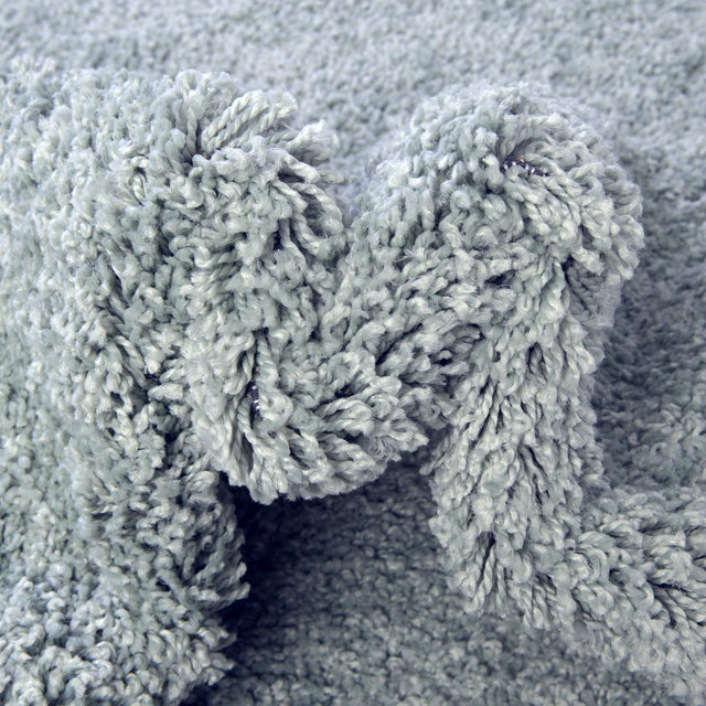 Sage Green 8' x 8' Soft Solid Shag Round Area Rug Thick Soft Touch Fluffy & Plush Shaggy Pile