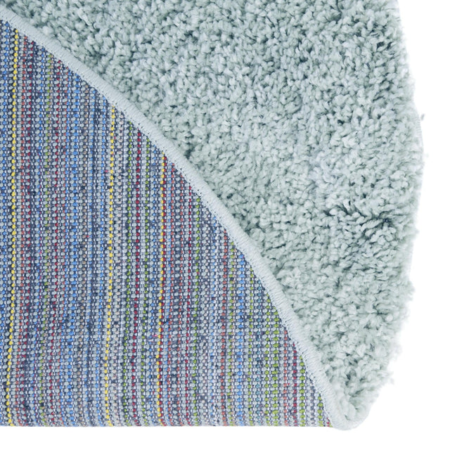 Sage Green 3' 3 x 3' 3 Soft Solid Shag Round Area Rug Thick Soft Touch Fluffy & Plush Shaggy Pile