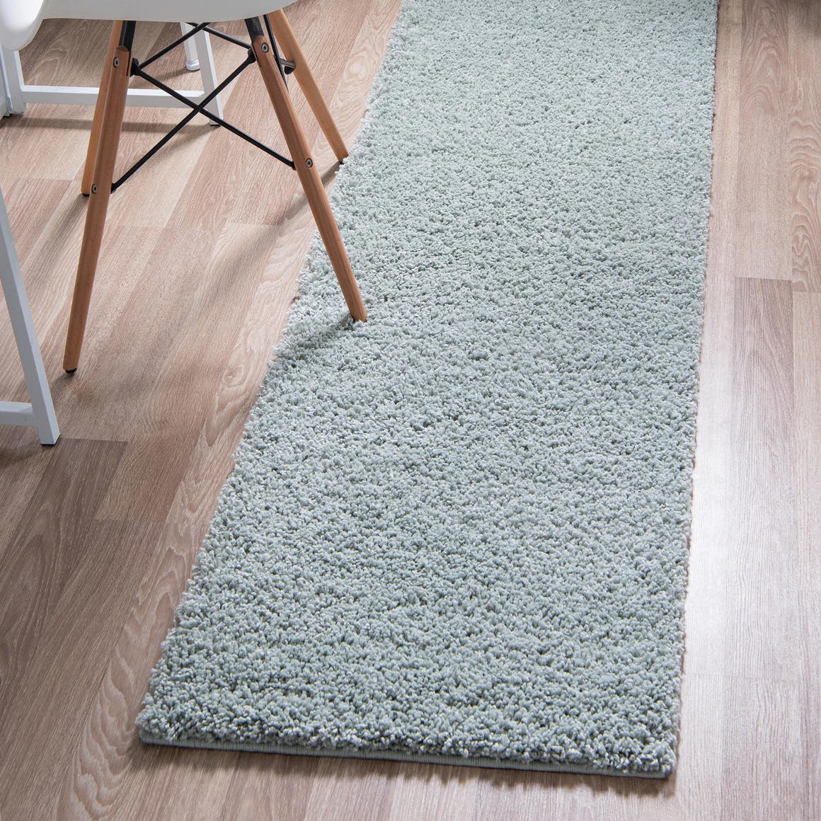 Sage Green 2' x 6' 9 Soft Solid Shag Runner Area Rug Thick Soft Touch Fluffy & Plush Shaggy Pile 100% Polypropylene Minimalist Carpet for Modern Home Interiors for Sale at Rug Engine