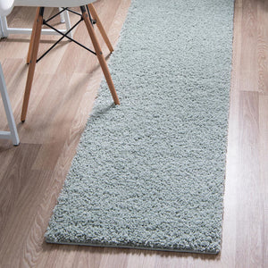 Sage Green 2' x 6' 9 Soft Solid Shag Runner Area Rug Thick Soft Touch Fluffy & Plush Shaggy Pile