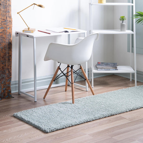 Sage Green 2' 7 x 13' 1 Soft Solid Shag Runner Area Rug Thick Soft Touch Fluffy & Plush Shaggy Pile 100% Polypropylene Minimalist Carpet for Modern Home Interiors for Sale at Rug Engine