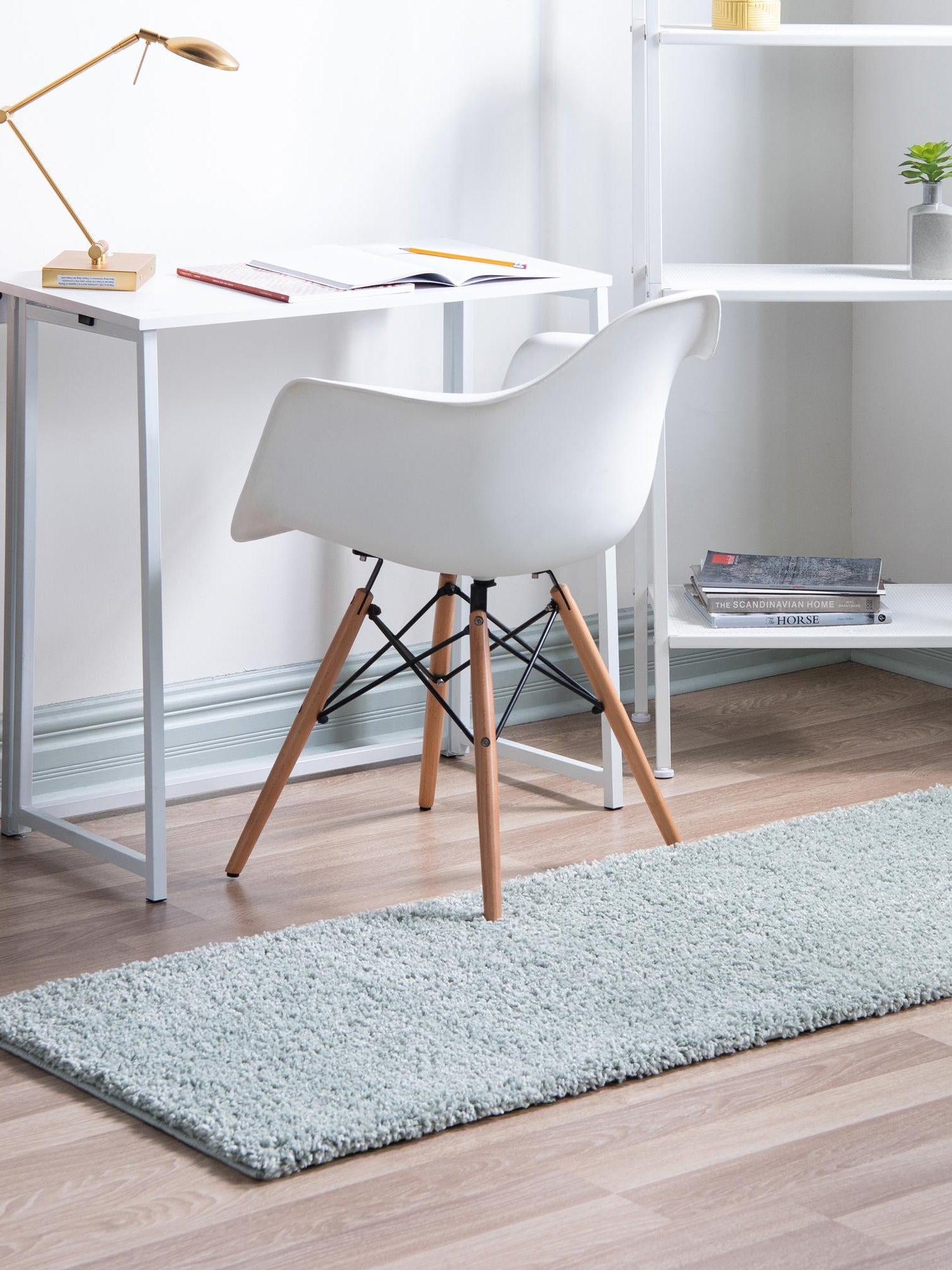 Sage Green 2' x 6' 9 Soft Solid Shag Runner Area Rug Thick Soft Touch Fluffy & Plush Shaggy Pile 100% Polypropylene Minimalist Carpet for Modern Home Interiors for Sale at Rug Engine