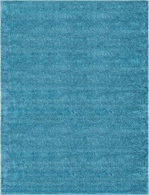 Turquoise 9' x 12' Soft Solid Shag Rectangle Area Rug Thick Soft Touch Fluffy & Plush Shaggy Pile