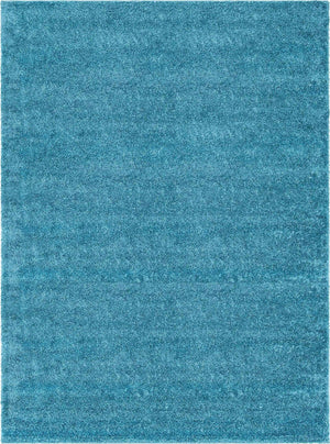Turquoise 8' x 11' Soft Solid Shag Rectangle Area Rug Thick Soft Touch Fluffy & Plush Shaggy Pile