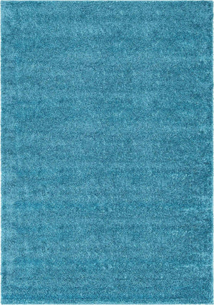 Turquoise 7' 1 x 10' Soft Solid Shag Rectangle Area Rug Thick Soft Touch Fluffy & Plush Shaggy Pile