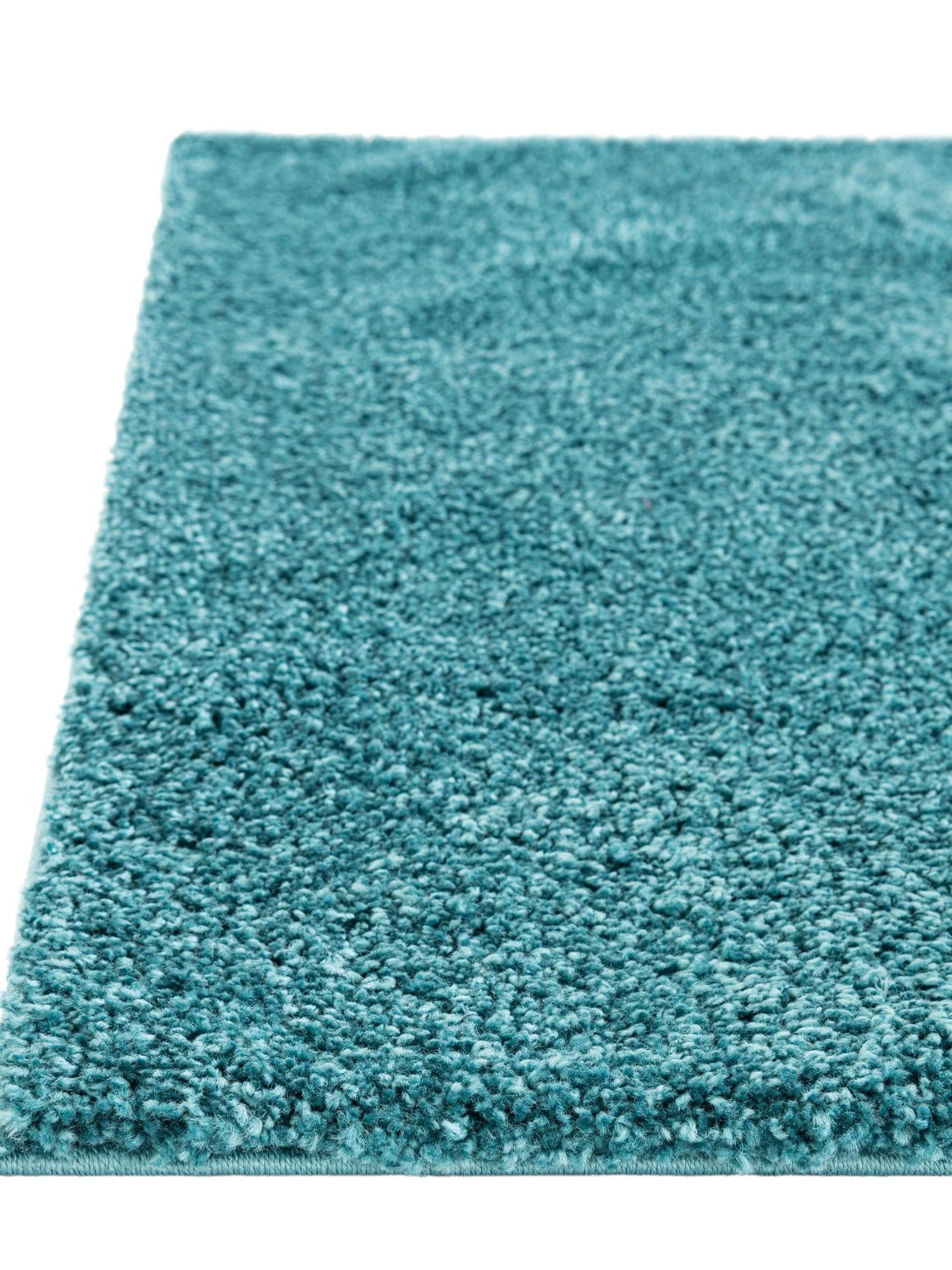 Turquoise 6' 1 x 9' Soft Solid Shag Rectangle Area Rug Thick Soft Touch Fluffy & Plush Shaggy Pile 100% Polypropylene Minimalist Carpet for Modern Home Interiors for Sale at Rug Engine