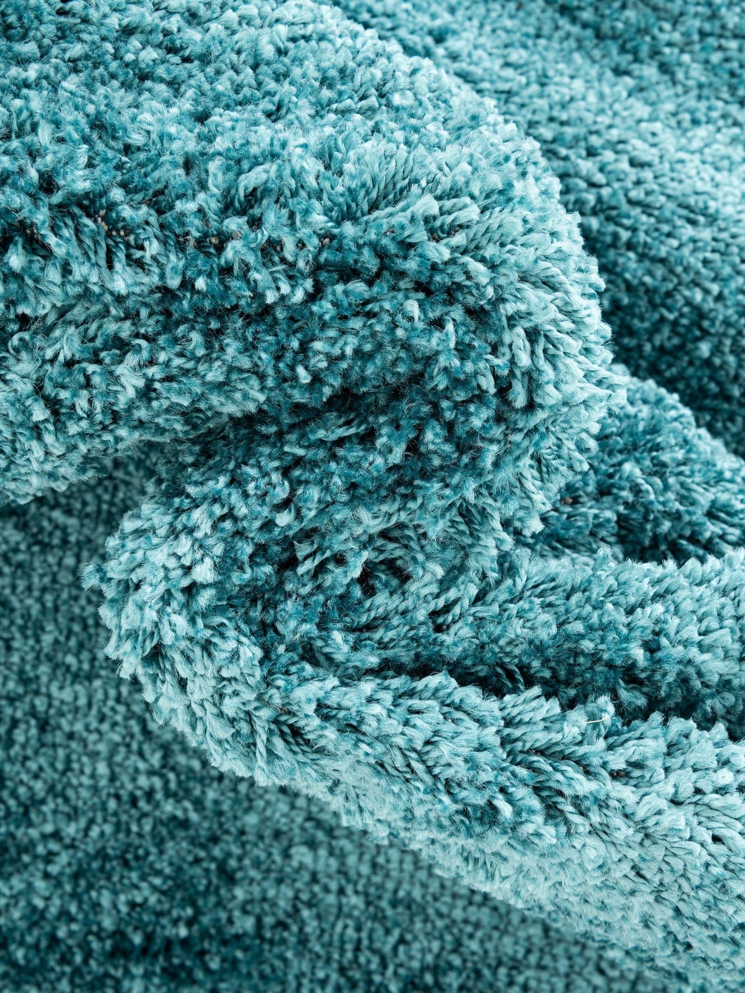 Turquoise 6' 1 x 9' Soft Solid Shag Rectangle Area Rug Thick Soft Touch Fluffy & Plush Shaggy Pile 100% Polypropylene Minimalist Carpet for Modern Home Interiors for Sale at Rug Engine