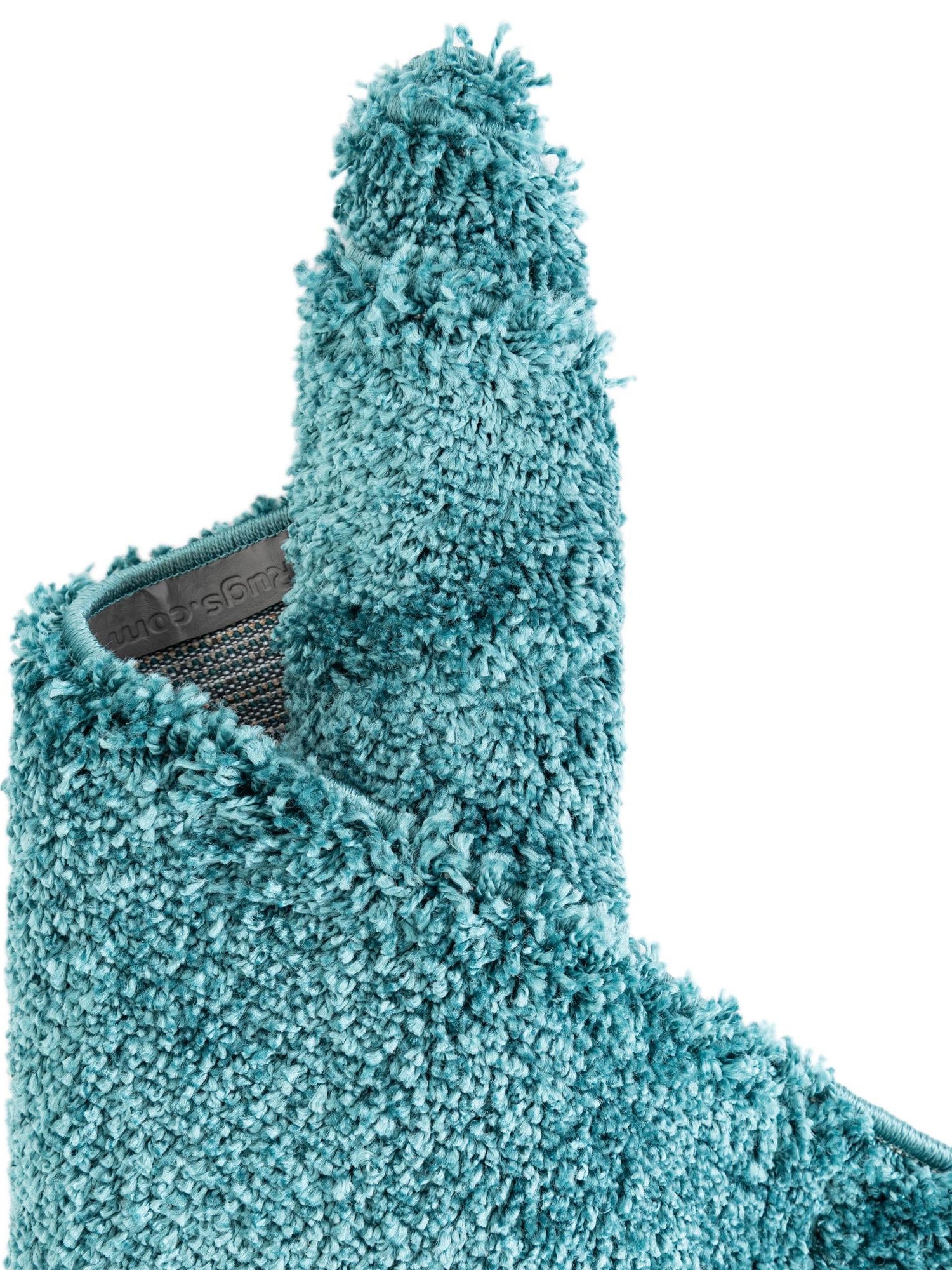 Turquoise 6' 1 x 9' Soft Solid Shag Rectangle Area Rug Thick Soft Touch Fluffy & Plush Shaggy Pile 100% Polypropylene Minimalist Carpet for Modern Home Interiors for Sale at Rug Engine