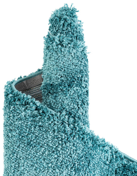 Turquoise 6' 1 x 9' Soft Solid Shag Rectangle Area Rug Thick Soft Touch Fluffy & Plush Shaggy Pile 100% Polypropylene Minimalist Carpet for Modern Home Interiors for Sale at Rug Engine