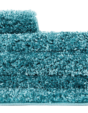 Turquoise 3' 3 x 5' 3 Soft Solid Shag Rectangle Area Rug Thick Soft Touch Fluffy & Plush Shaggy Pile