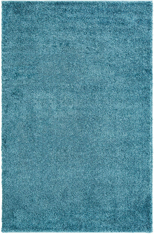 Turquoise 5' 3 x 8' Soft Solid Shag Rectangle Area Rug Thick Soft Touch Fluffy & Plush Shaggy Pile