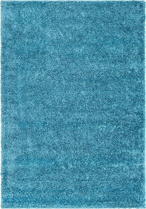 Turquoise 4' 1 x 6' 1 Soft Solid Shag Rectangle Area Rug Thick Soft Touch Fluffy & Plush Shaggy Pile