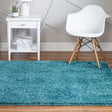 Turquoise 5' 1 x 5' 1 Soft Solid Shag Square Area Rug Thick Soft Touch Fluffy & Plush Shaggy Pile 100% Polypropylene Minimalist Carpet for Modern Home Interiors for Sale at Rug Engine