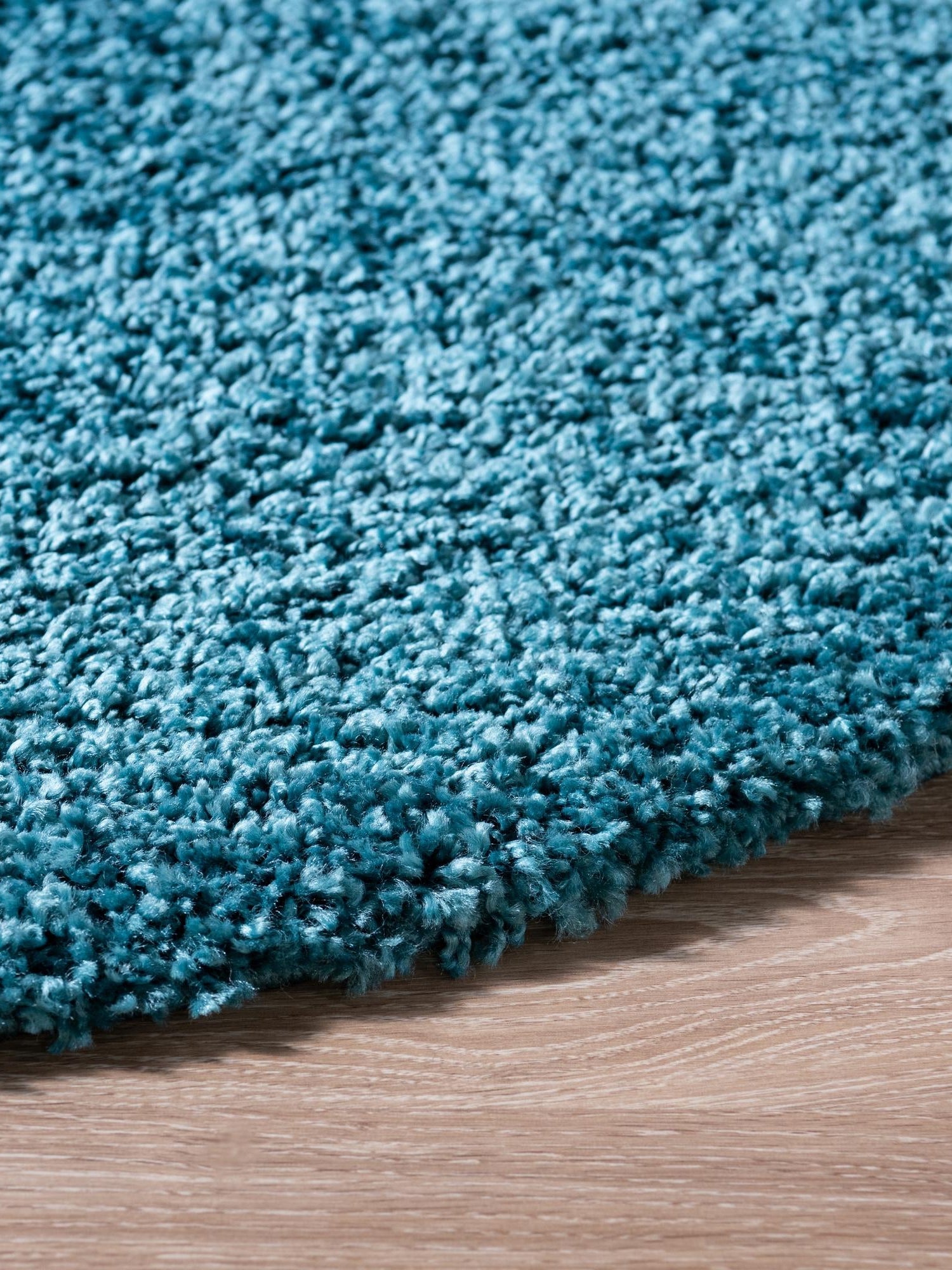 Turquoise 6' 1 x 6' 1 Soft Solid Shag Round Area Rug Thick Soft Touch Fluffy & Plush Shaggy Pile 100% Polypropylene Minimalist Carpet for Modern Home Interiors for Sale at Rug Engine
