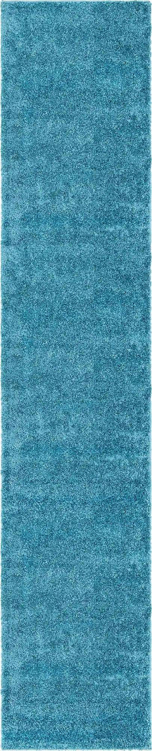 Turquoise 2' 7 x 13' 1 Soft Solid Shag Runner Area Rug Thick Soft Touch Fluffy & Plush Shaggy Pile