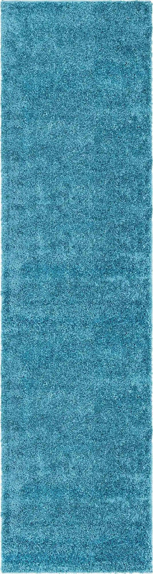 Turquoise 2' 7 x 10' Soft Solid Shag Runner Area Rug Thick Soft Touch Fluffy & Plush Shaggy Pile