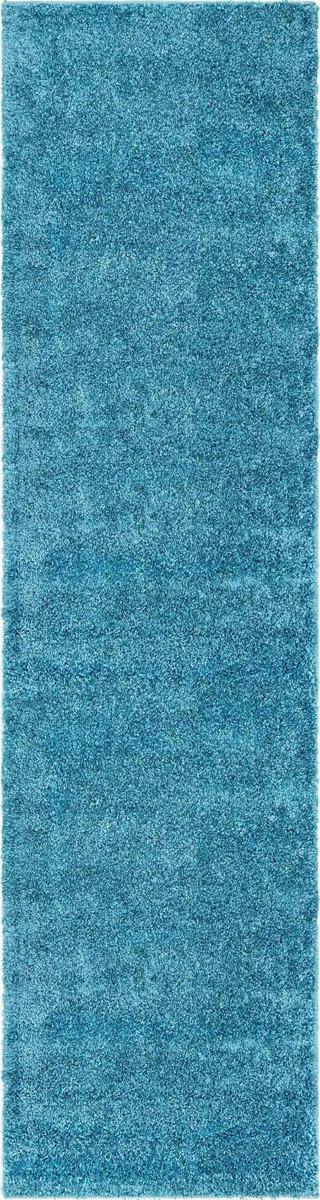 Turquoise 2' 7 x 10' Soft Solid Shag Runner Area Rug Thick Soft Touch Fluffy & Plush Shaggy Pile
