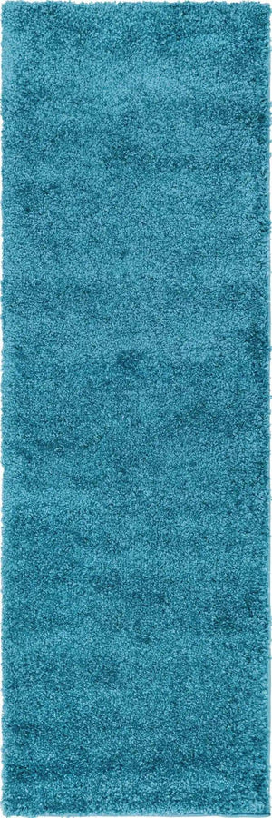 Turquoise 2' x 6' 9 Soft Solid Shag Runner Area Rug Thick Soft Touch Fluffy & Plush Shaggy Pile