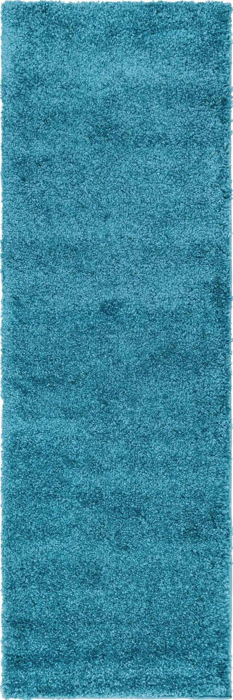 Turquoise 2' x 6' 9 Soft Solid Shag Runner Area Rug Thick Soft Touch Fluffy & Plush Shaggy Pile