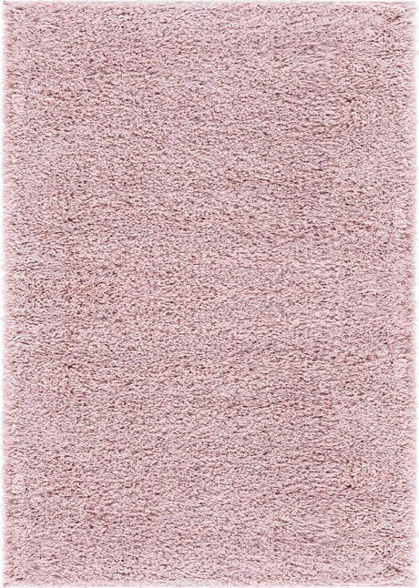 Pink 7' 1 x 10' Soft Solid Shag Rectangle Area Rug Thick Soft Touch Fluffy & Plush Shaggy Pile