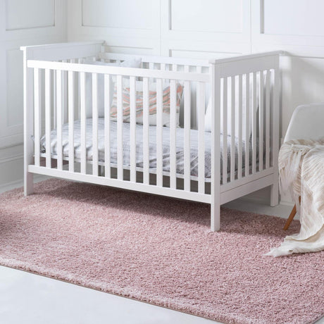 Pink 9' 10 x 13' 1 Soft Solid Shag Rectangle Area Rug Thick Soft Touch Fluffy & Plush Shaggy Pile