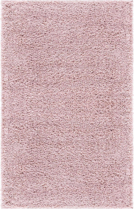 Pink 5' 3 x 8' Soft Solid Shag Rectangle Area Rug Thick Soft Touch Fluffy & Plush Shaggy Pile