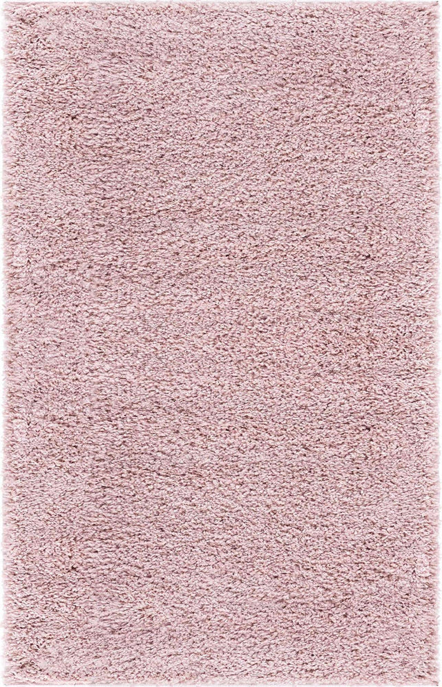 Pink 5' 3 x 8' Soft Solid Shag Rectangle Area Rug Thick Soft Touch Fluffy & Plush Shaggy Pile