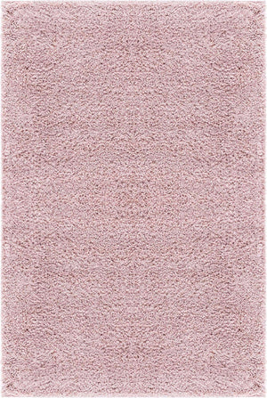 Pink 4' 1 x 6' 1 Soft Solid Shag Rectangle Area Rug Thick Soft Touch Fluffy & Plush Shaggy Pile
