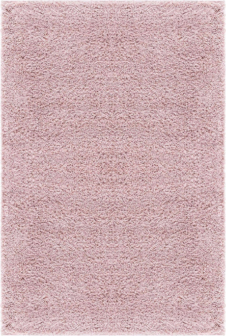 Pink 4' 1 x 6' 1 Soft Solid Shag Rectangle Area Rug Thick Soft Touch Fluffy & Plush Shaggy Pile