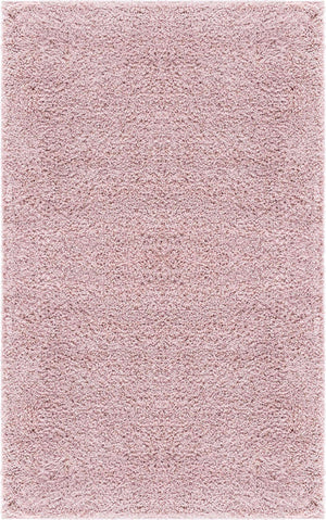 Pink 3' 3 x 5' 3 Soft Solid Shag Rectangle Area Rug Thick Soft Touch Fluffy & Plush Shaggy Pile
