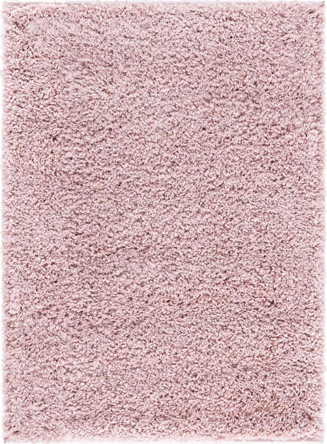 Pink 2' x 3' 1 Soft Solid Shag Rectangle Area Rug Thick Soft Touch Fluffy & Plush Shaggy Pile