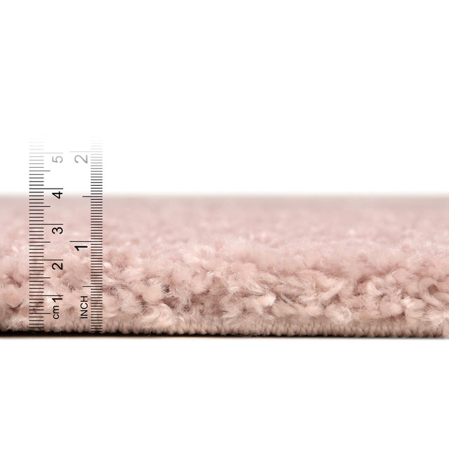 Pink 8' x 8' Soft Solid Shag Round Area Rug Thick Soft Touch Fluffy & Plush Shaggy Pile