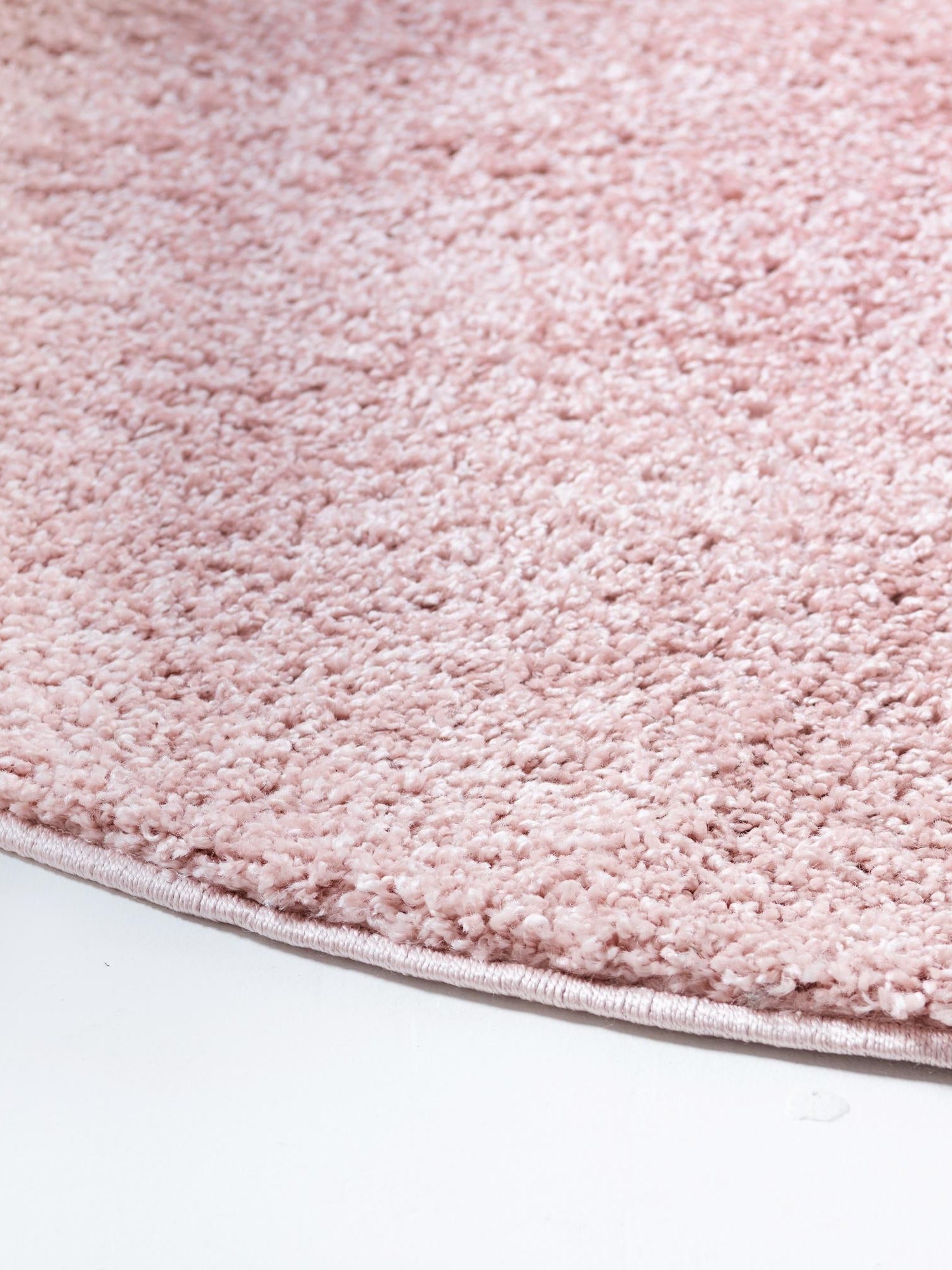 Pink 3' 3 x 3' 3 Soft Solid Shag Round Area Rug Thick Soft Touch Fluffy & Plush Shaggy Pile 100% Polypropylene Minimalist Carpet for Modern Home Interiors for Sale at Rug Engine